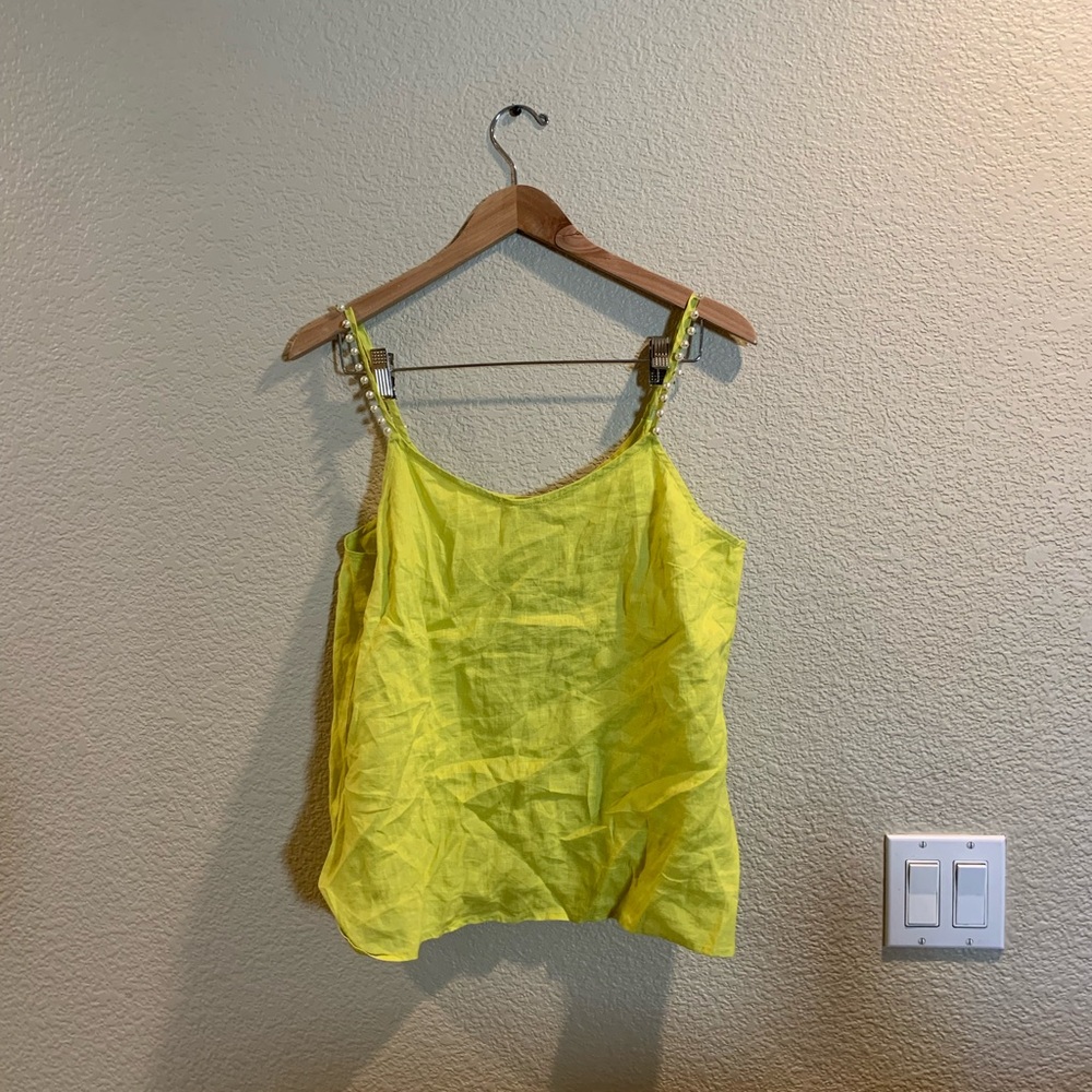Marc New York Yellow Ruched Camisole Top